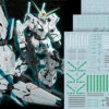 D22 PG Unicorn Gundam (Green) Full Weapon Final Battle Ver. Decal Sheet