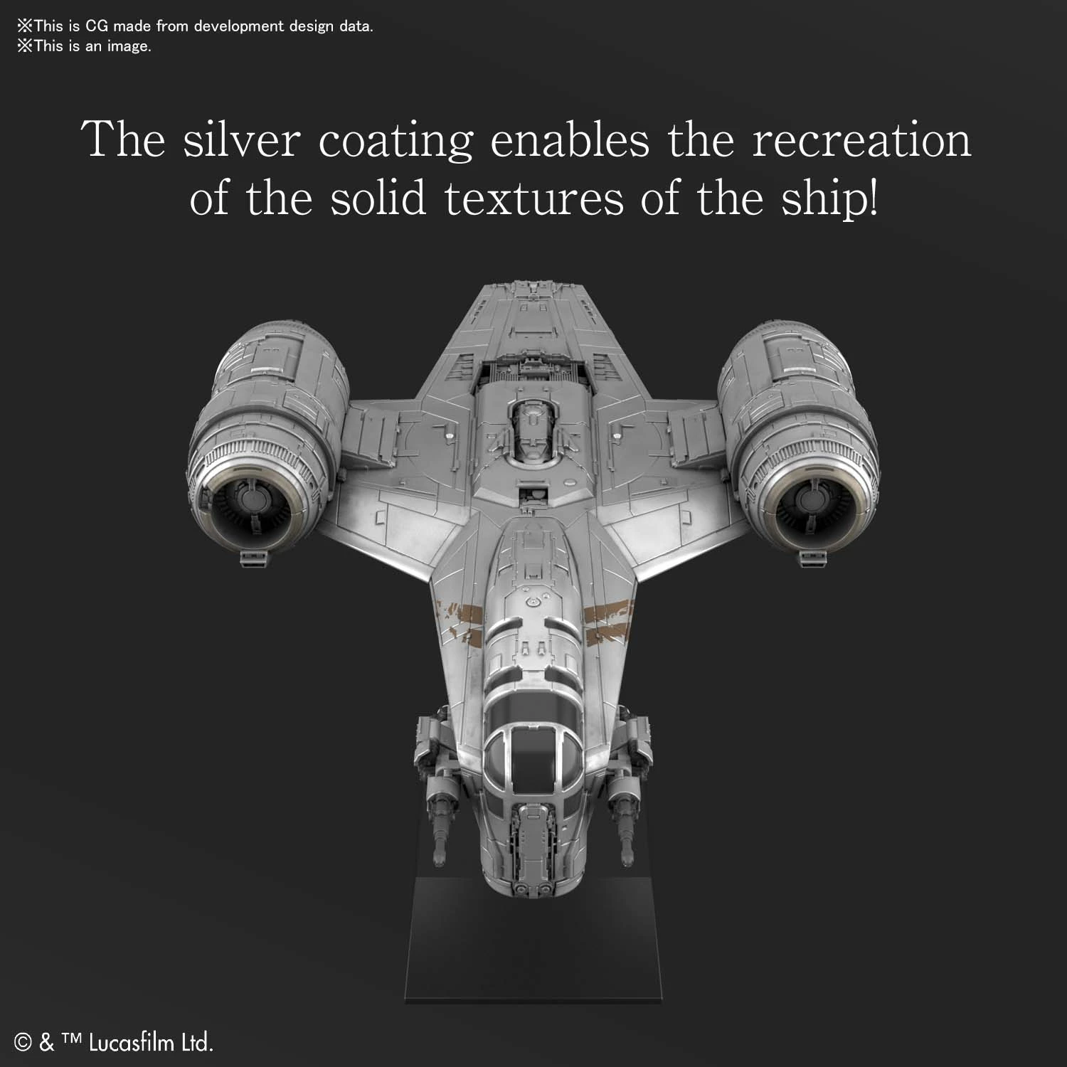 Bandai The Mandalorian Razor Crest Model Kit 14 Bandai The Mandalorian Razor Crest Model Kit - Image 12