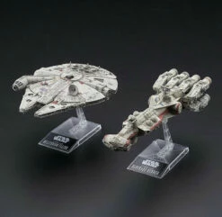 Bandai 1/1000 BLOCKADE RUNNER & 1/350 MILLENNIUM FALCON