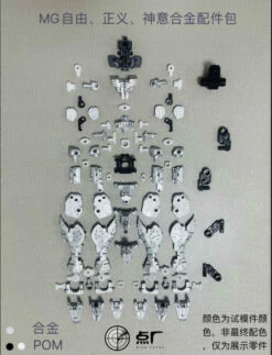 Dot Studio MG 1/100 Freedom Gundam 2.0/Justice/Providence Frame Replacement Metal Parts